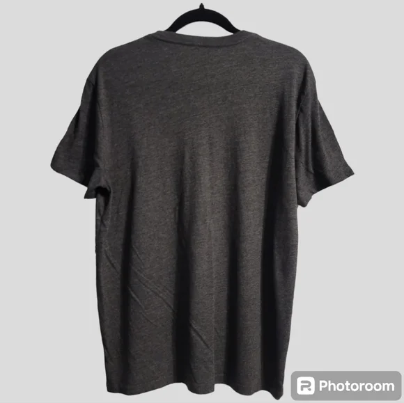 Lucky Brand T-Shirt Tee Men's Large Charcoal Gray Short Sleeve Spades Casual - Picture 3 of 10